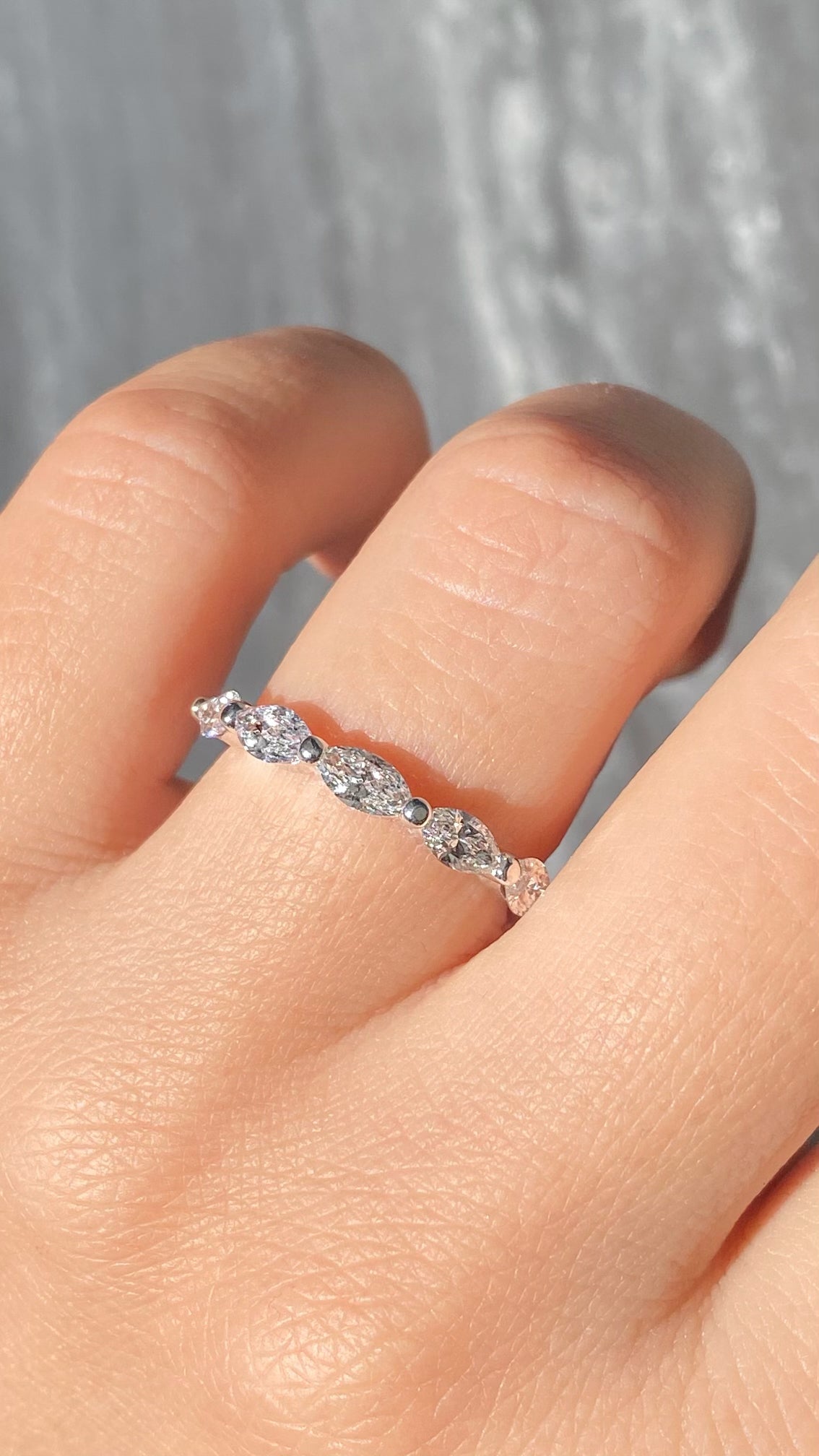 Shared Prong Marquise Diamond Wedding Band – Justin's Jewelers