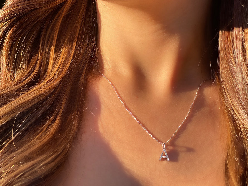 Personalized Diamond Initial Necklace