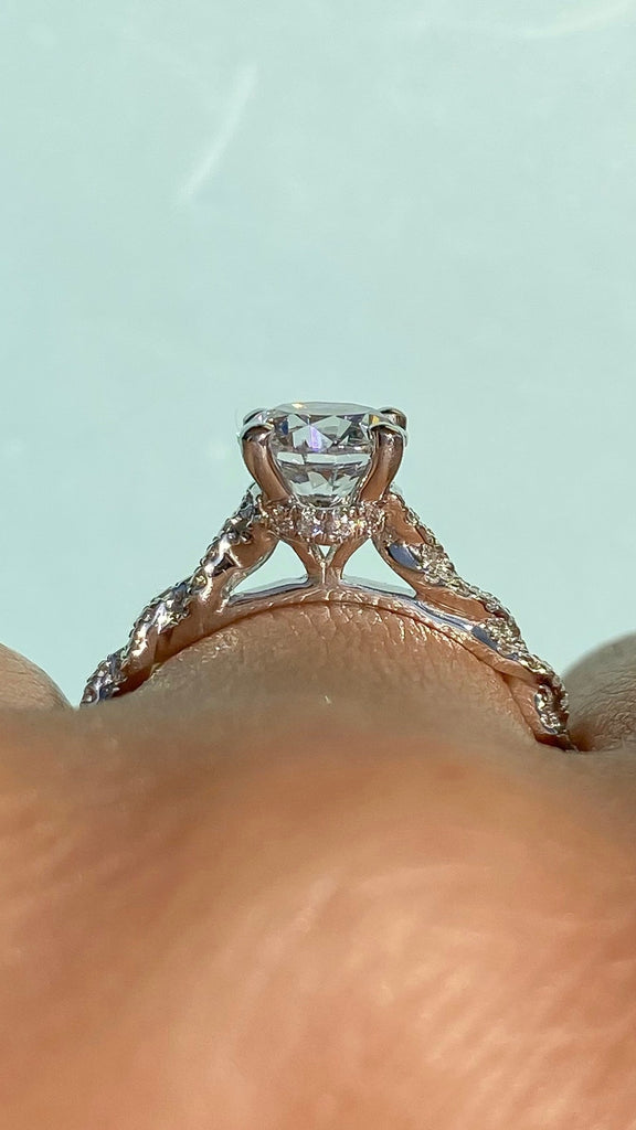 Twisted Engagement Ring with Wedding Band