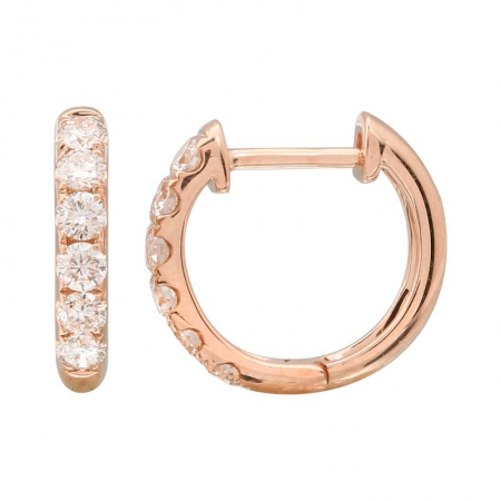 Petite Diamond Huggie Earrings Gold Tiffany