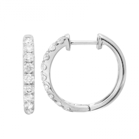 Round Diamond Hoop Earrings Tiffany