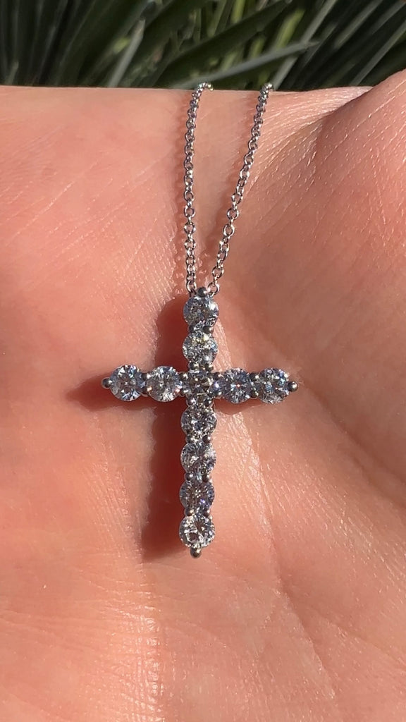 Tiffany and Co Diamond Cross Necklace Womens Diamond Cross Pendant
