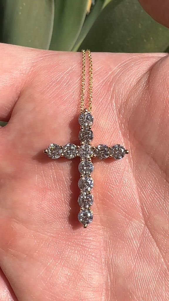 Tiffany and Co Large Diamond Cross Necklace