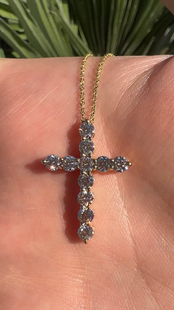 Womens Diamond Cross Necklace Tiffany Co Diamond Cross Pendant