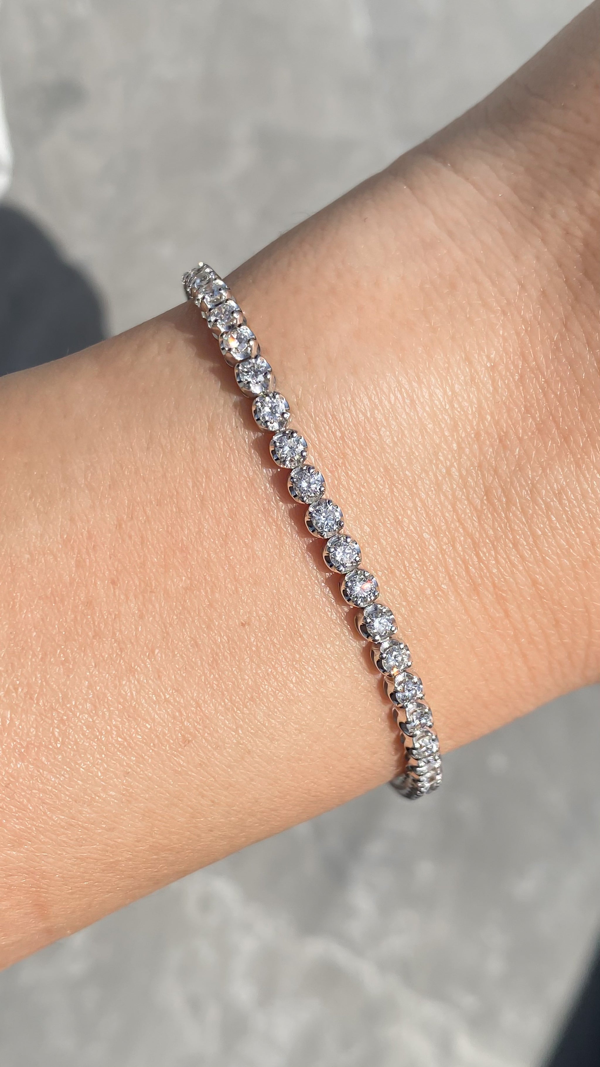 Tennis bracelet 3連 テニス ブレスレット ｵｰﾀﾞｰ品】Sparkle Tennis Bracelet M 4.6ct～5.3ct – YON (ヨン