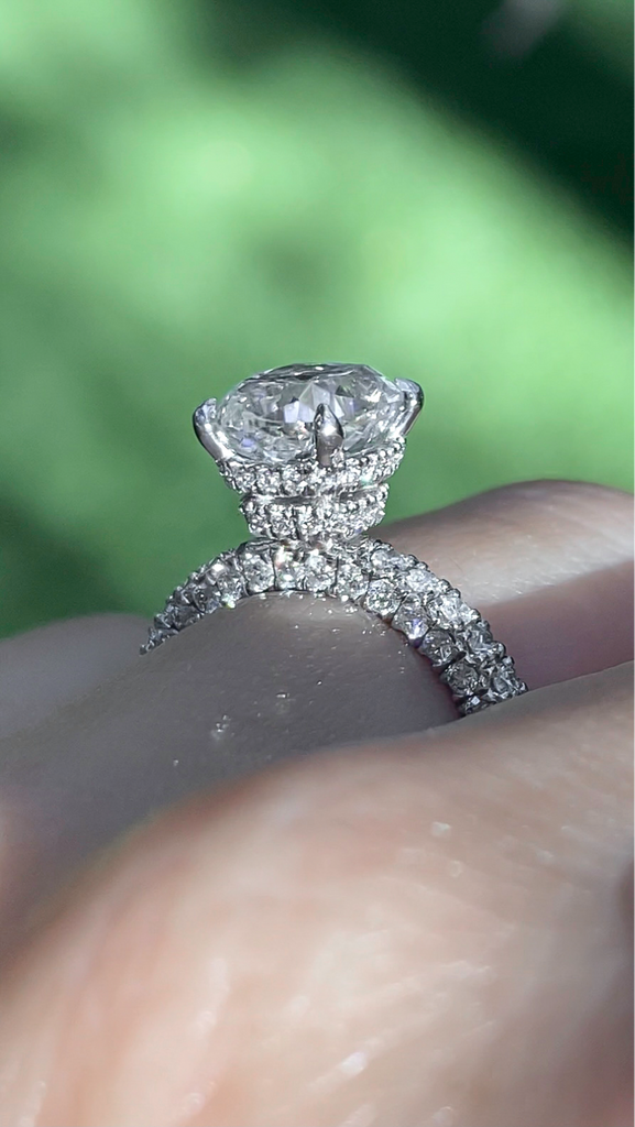 Under Halo Diamond Engagement Ring