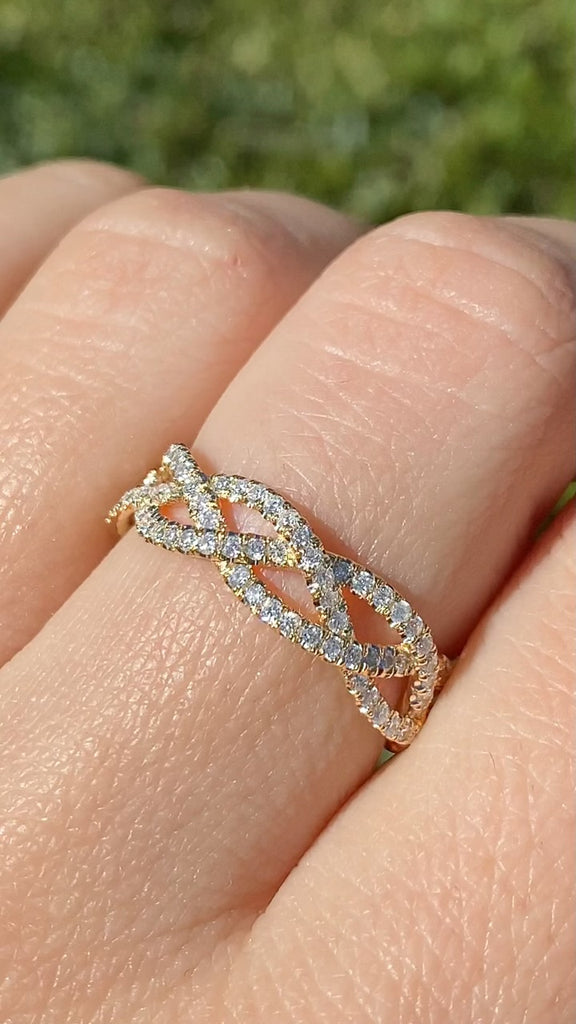 Diamond Braided Ring